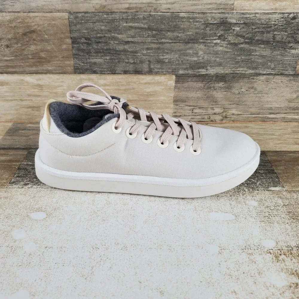 Allbirds Wool Piper Woven Womens Sz 8 M Running Natural White Lace Up Sneakers